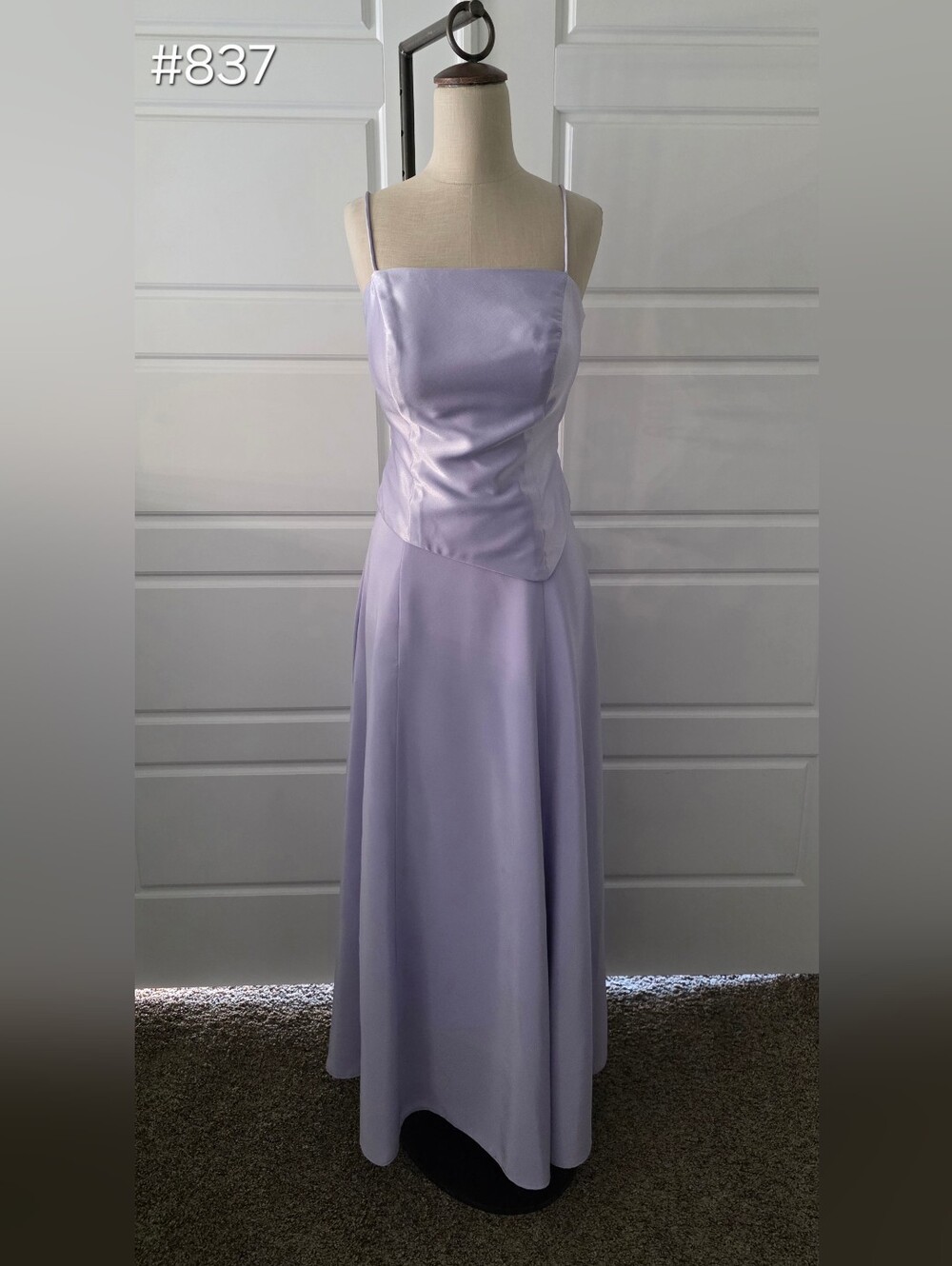 Purple 2-Piece Maxi Formal Dress with Spaghetti Straps